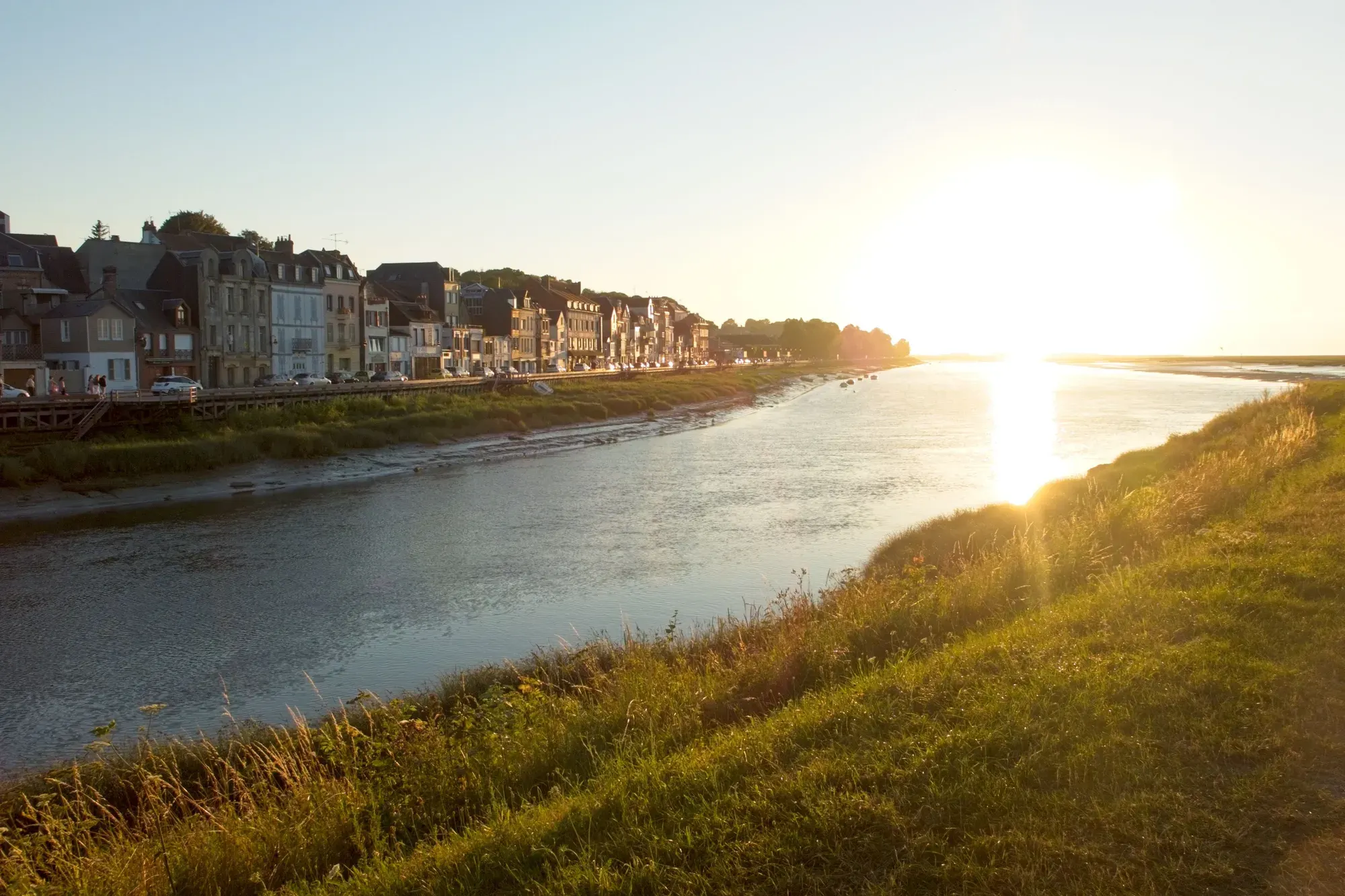 Coucher de soleil sur la Baie de Somme, depuis Saint-Valery-sur-Somme